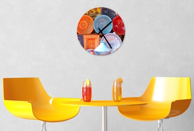 Horloge murale en verre diamètre 29 cm