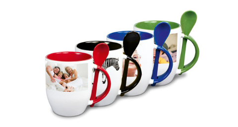 Tasse mit Löffel - Familienset